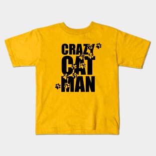 Crazy Cat Man (Light) Kids T-Shirt